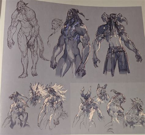 The original Au Ra concept art : r/ffxiv