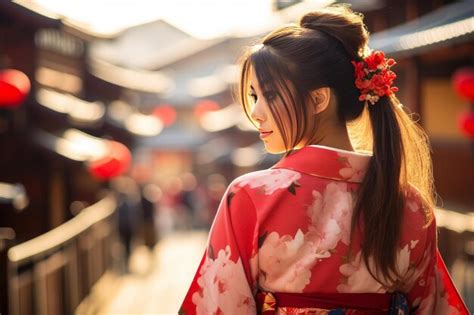 Premium Photo Asian Woman Wearing Japanese Traditional Kimono At