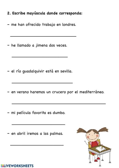 Nombres Propios Y Comunes Interactive Worksheet