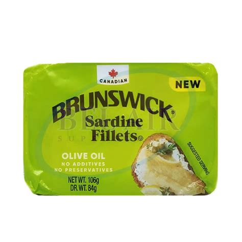 Brunswick Sardine Fillets In Olive Oil 106g Bel Air Store Limited