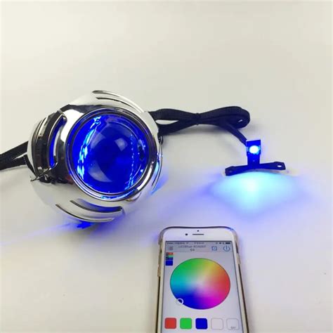 Auto Led Lens Kit With Double Angel Eyes And Demon Eyes For Auto Car