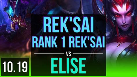 Rek Sai Vs Elise Jungle Rank Rek Sai Rank Kda