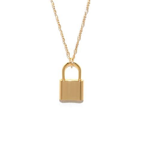 The Padlock Necklace 14k Gold Filled Lock Necklace Gold Etsy