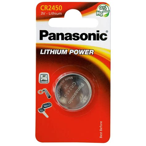 Panasonic Cr2450 Coin Cell Battery 1 Pack