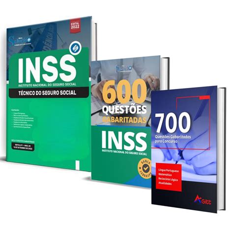 Kit atualizado inss Técnico do Seguro Social Apostila 1300 Questões