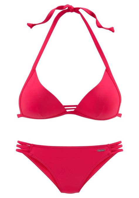 Preisvergleich für BRUNO BANANI Triangel Bikini Damen rot Gr 32 Cup A