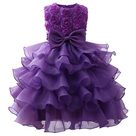 Aliexpress.com : Buy Flower Girl Purple Dress For Wedding Kids Clothes ...