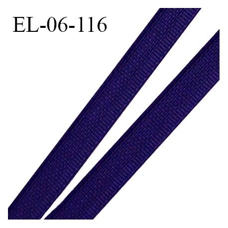 Elastique 6 mm fin spécial lingerie polyamide élasthanne couleur bleu