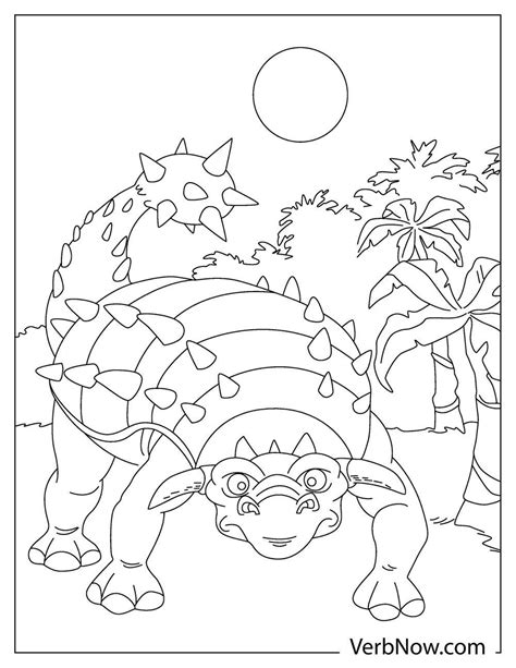 Free Ankylosaurus Coloring Pages For Download Printable Pdf