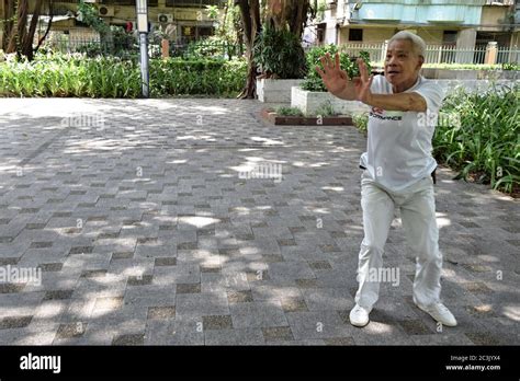 FOSHAN, CHINA - CIRCA JUNE 2020: A Chinese Kung-fu Grandmaster shows ...