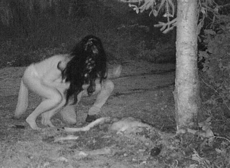 Satanic Ritual Naked Witches Caught On Trail Cam Eating Flesh From