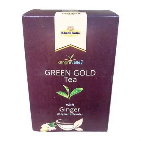 Herbal Kangra Valley Green Gold Ginger Green Tea Granules Packaging