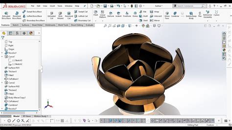 Surface Tutorial In Solidworks Surface Solidworks Tutorial Project Curve Youtube