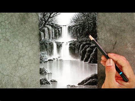 Details 170+ waterfall pencil drawing super hot - nanoginkgobiloba.vn