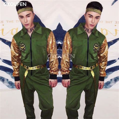 Uniforme militaire hip hop de personnalité pour homme ensemble de