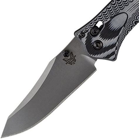 Benchmade Rift Charcoal G10 Reverse Tanto Folding Knife Manual Opening Plain Edge Satin Finish