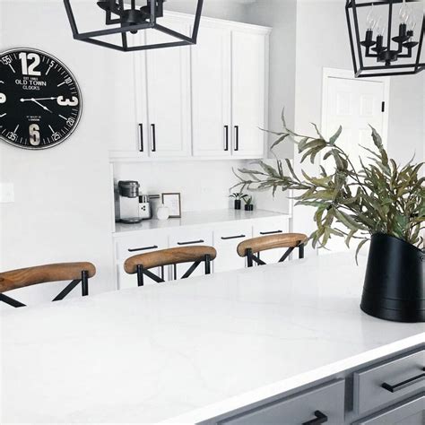 Cool White Kitchen With Black Accents Soul Lane