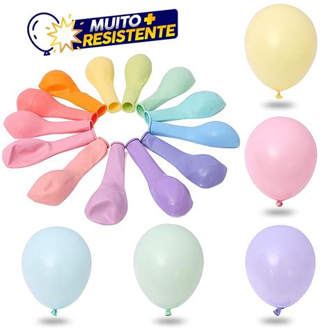 50 Unid Balão Bexiga Liso Candy Colors Número 9 Tons Pasteis Shopee