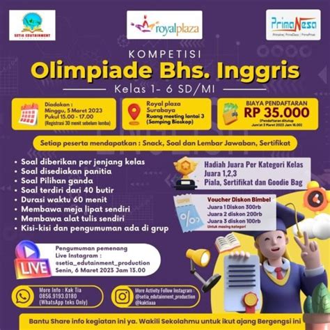 Kompetisi Olimpiade B Inggris Kelas Sd