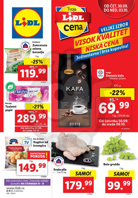 Lidl Srbija Katalog Akcija 3009 06102021 Kuda U Kupovinu