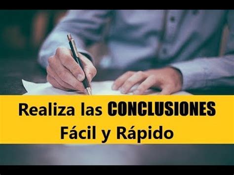 Pasos Para Elaborar Una Conclusi N Ejemplificadora