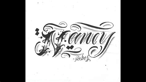 Letras Para Tatuar NANCY Chicano Lettering Como Hacer Letras CON