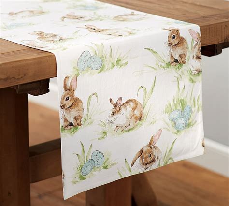 Pasture Bunny Table Runner Pottery Barn