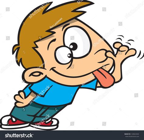 Cartoon Boy Making Silly Faces Stock Vector 120824344 - Shutterstock