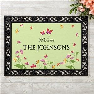 Personalized Garden Flags Floral Welcome