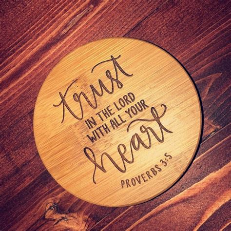 Hand Lettered Coasters Bible Verses Round Wood Coaster Etsy