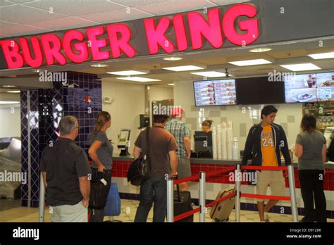 Miami Florida Aeroporto Internazionale Mia Terminal Gate Burger King