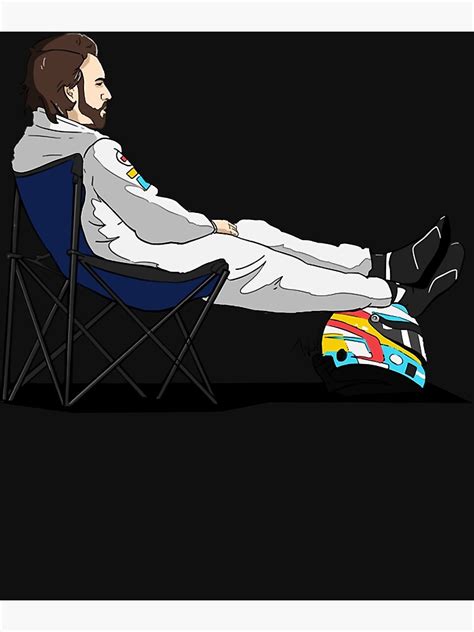 Formula Fernando Alonso Deckchair Cutout Poster For Sale By