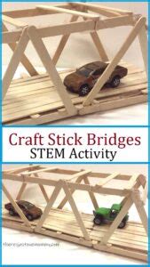 Craft Stick Bridge STEM