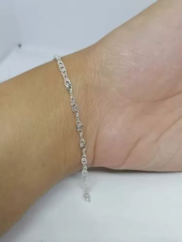 Pulsera O Pulso Tejido Torzal Barbado Plata Garantizada Meses Sin