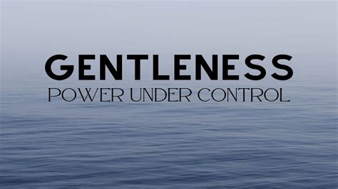 Gentleness Power Under Control YouTube