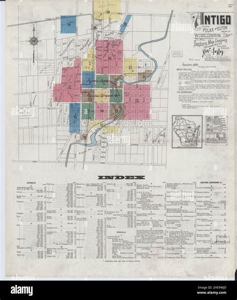 Map Of Antigo Wisconsin Hi Res Stock Photography And Images Alamy