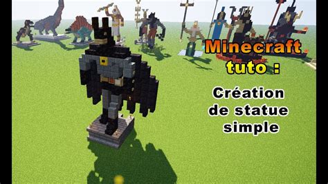 Minecraft Tuto Statue Simple De Batman Youtube