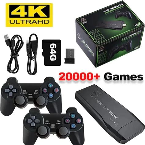 Video Game Stick Lite 4K Video Game M8 Console 64GB Double Wireless