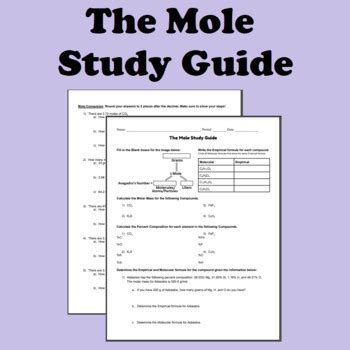 Chemistry The Mole Unit Study Guide By Chem Made Simple TPT