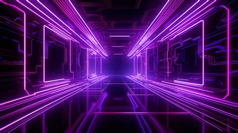 Purple Abstract Art Wallpaper Neon Light Background In 3d Rendering ...