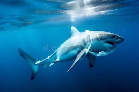 Shark Entangled In Plastic In The Ocean Environmental Problem Of