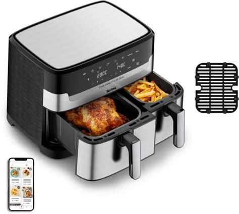 Tefal Ey D Dual Easy Fry Grill Hei Luft Fritteuse Edelstahl Euronics