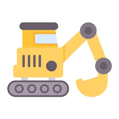 Premium Vector Excavator Vector Illustration Style