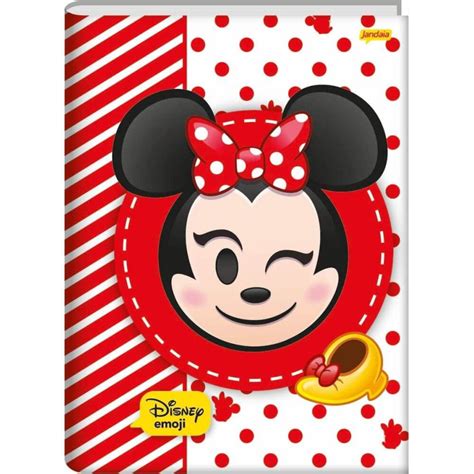 Caderno Brochura Universitário cd 80fls Disney Emoji Jandaia Submarino