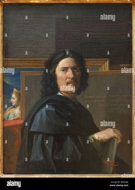 Self Portrait by Nicolas Poussin, 1650, oil on canvas, Louvre Museum Paris Stock Photo - Alamy