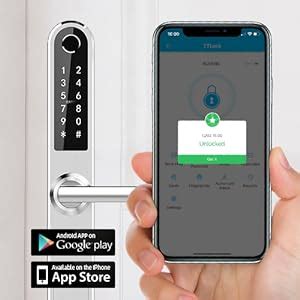 Ruveno Slim Smart Fingerprint Door Lock With Handles Keyless Entry