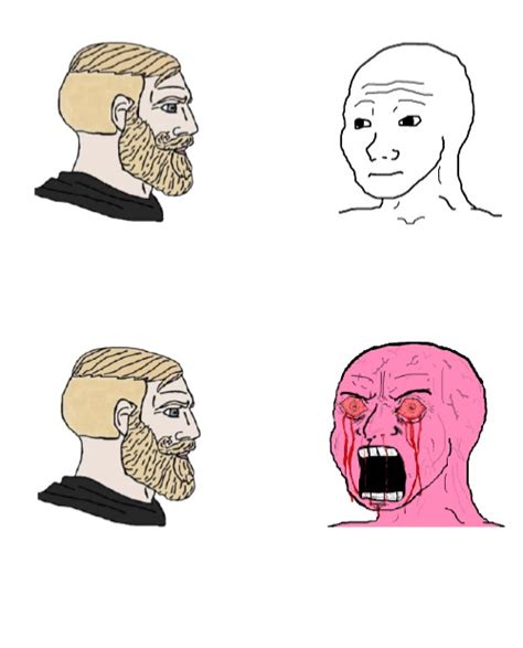 Triggered wojak Blank Template - Imgflip