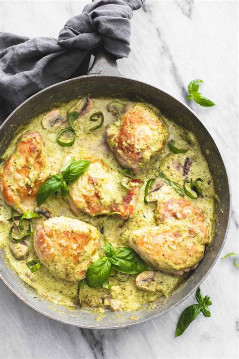 Creamy Pesto Parmesan Chicken Creme De La Crumb