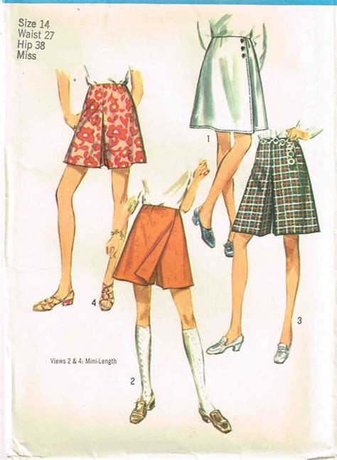 Sewing Pattern Pantskirt Split Skirt Vintage 1960s Simplicity Etsy Vintage Skirt Split