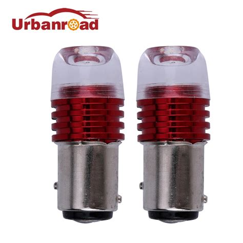 2pcs Pairs Red 1157 Bay15d Cob Led DC12v Brake Light Flashing For Car